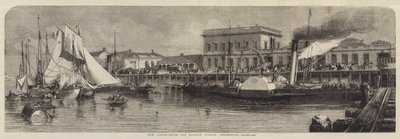 新しいカスタムハウスと鉄道駅、フォークストン 作： Richard Principal Leitch